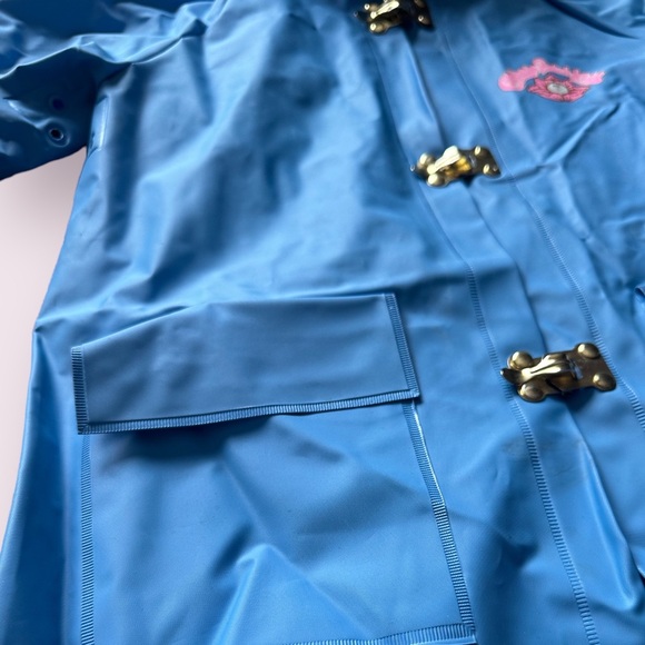 Vintage 1983 Cabbage Patch Kids Doll Pink And Blue Vinyl Raincoat Size 4 - Picture 7 of 13